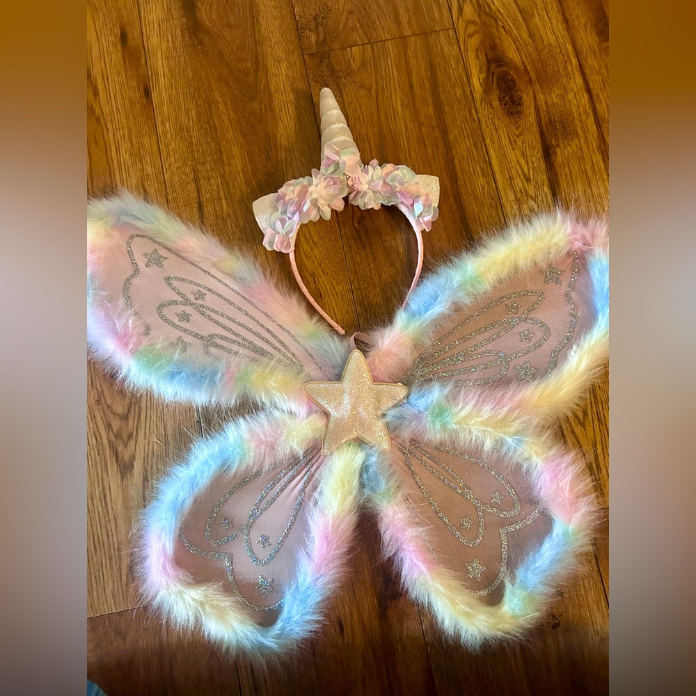 LAST CALL Unicorn Hairband & Rainbow Fairy Wings